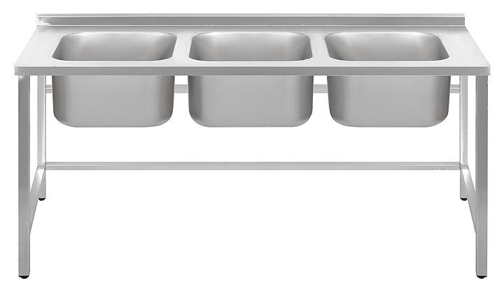 Ванна моечная Luxstahl ВМ3 18/7/8.5 (сталь 430-0,8)