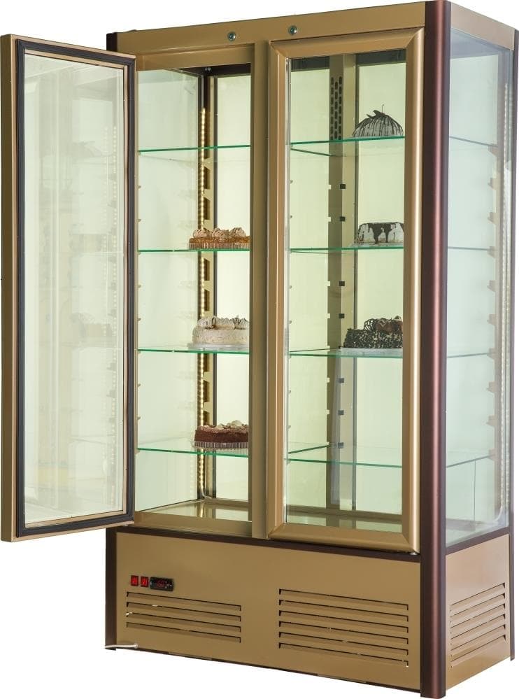 Витрина кондитерская Carboma R800C (D4 VM 800-1) Inox (0430)