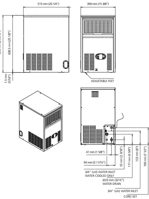 Льдогенератор Scotsman (Bar Line) B 3008 WS
