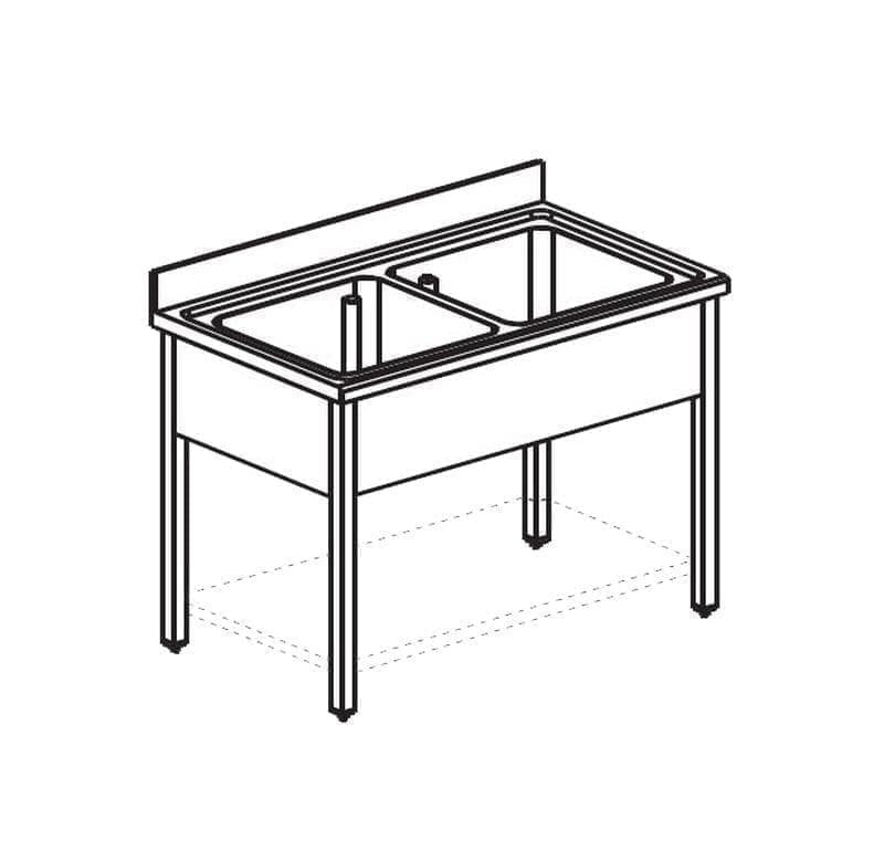 Ванна моечная Apach Chef Line L2S107-45SH