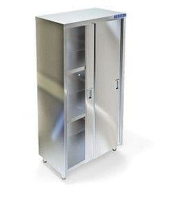 Шкаф кухонный Техно-ТТ СТК-343/1200, 1200х500х1750мм, 2 двери-купе, 3 полки сплошные, нерж.сталь 430