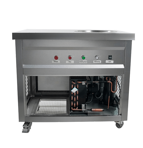 Фризер для жареного мороженого Foodatlas KCB-1Y (световой короб, стол для топпингов)