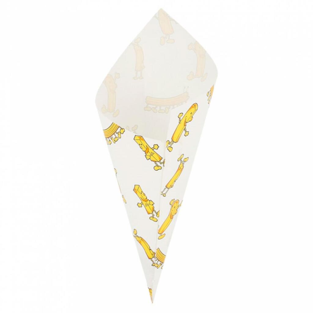 Конус Chips для снеков/фри/орешков 70гр, жирост. пергамент, 20х14 см, 250 шт Garcia De Pou | 230.00