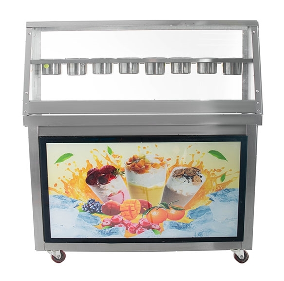 Фризер для жареного мороженого Foodatlas KCB-2 (контейнеры, свет.короб, стол длятоппингов, 2 комп)