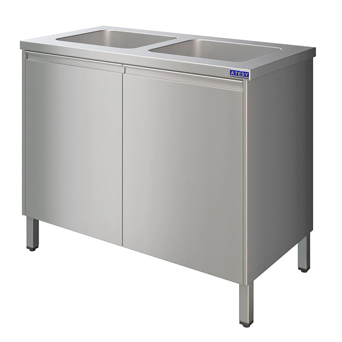 Стол производственный с ванной Atesy СТМ-С-2-1200.700-Р