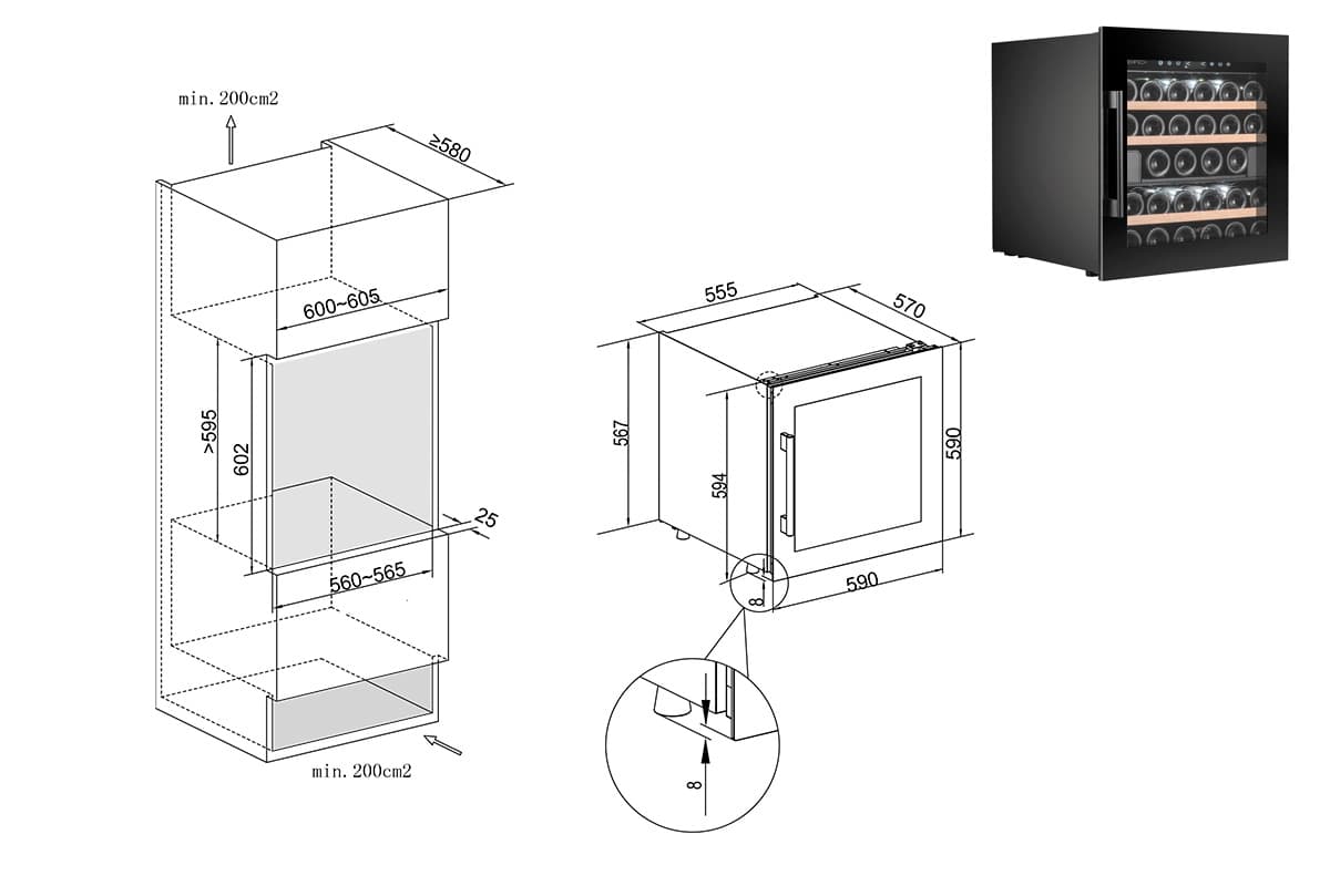 Шкаф винный Temptech OZ60DB