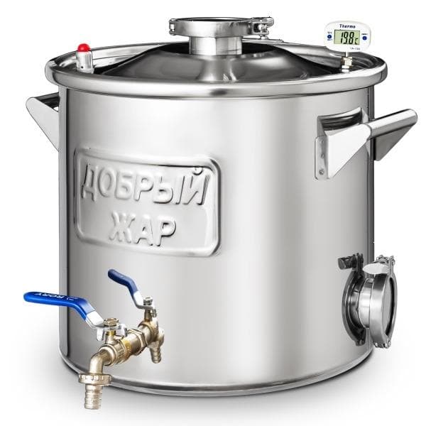 Перегонный куб Добрый Жар 20 л + выход под ТЭН (кламп 2)