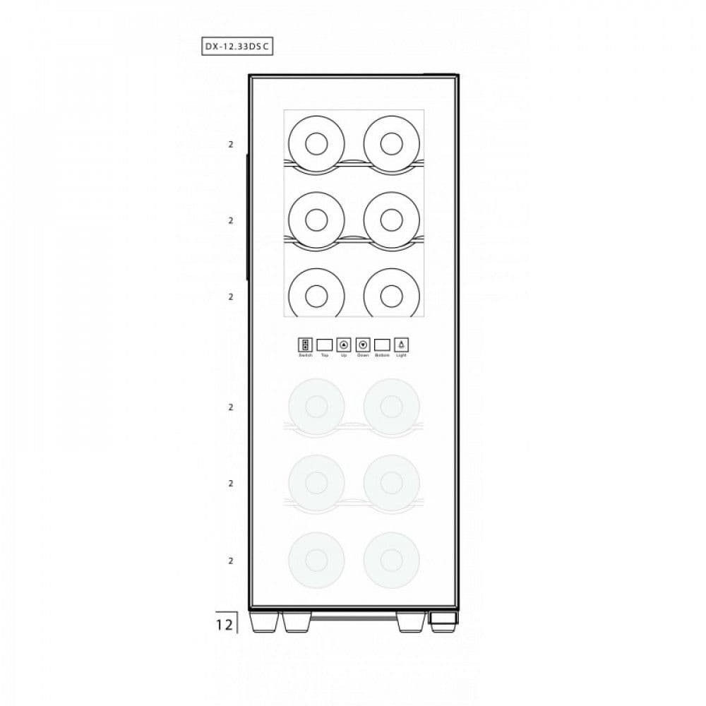 Шкаф винный Dunavox DAT-12.33DC