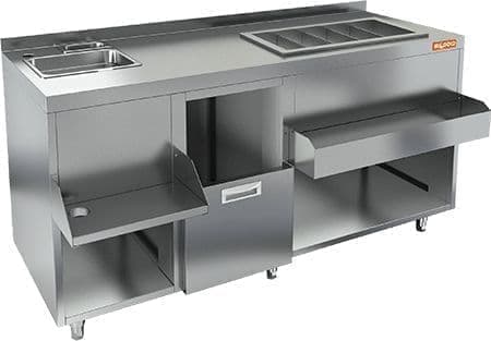 Коктейльная барная станция закрытая Hicold НБМКС-16/5БПК (без ящика и вертушки)