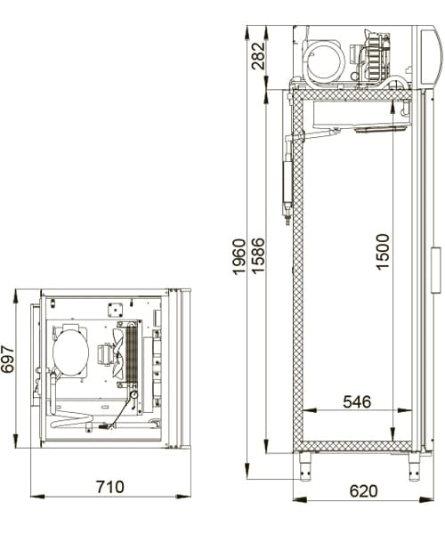Шкаф фармацевтический Polair ШХФ‑0,5 ДС