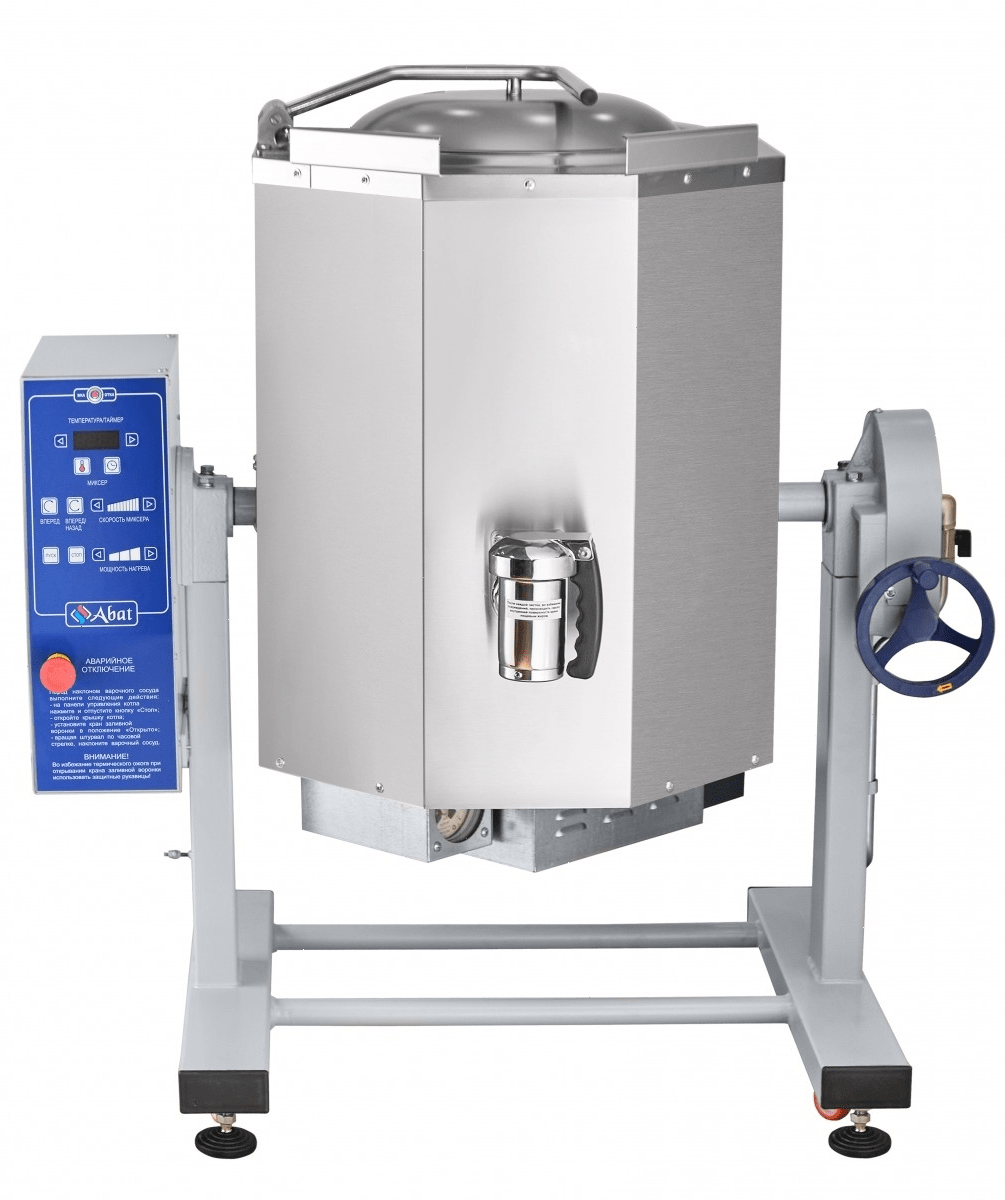 Котел пищеварочный Abat КПЭМ-60-ОМР-ВК со сливным краном (11000006650)