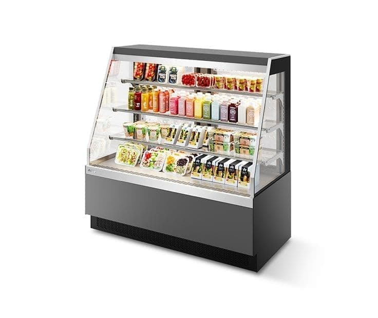 Витрина кондитерская Chilz Vete Kub OFT 130 серый матовый/шлифованная нержавейка