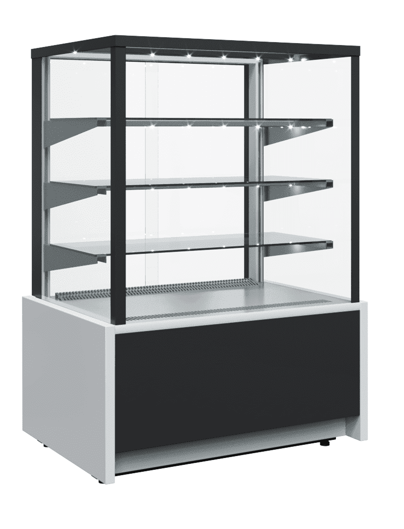 Витрина кондитерская Kayman K-ВК-900 Квадро Серебро