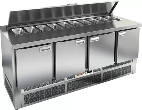 Стол холодильный (саладетта) Hicold SLE1_1111SN с крышкой