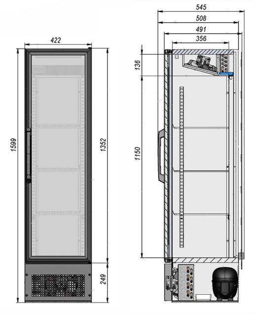 Шкаф холодильный Briskly 2 Bar