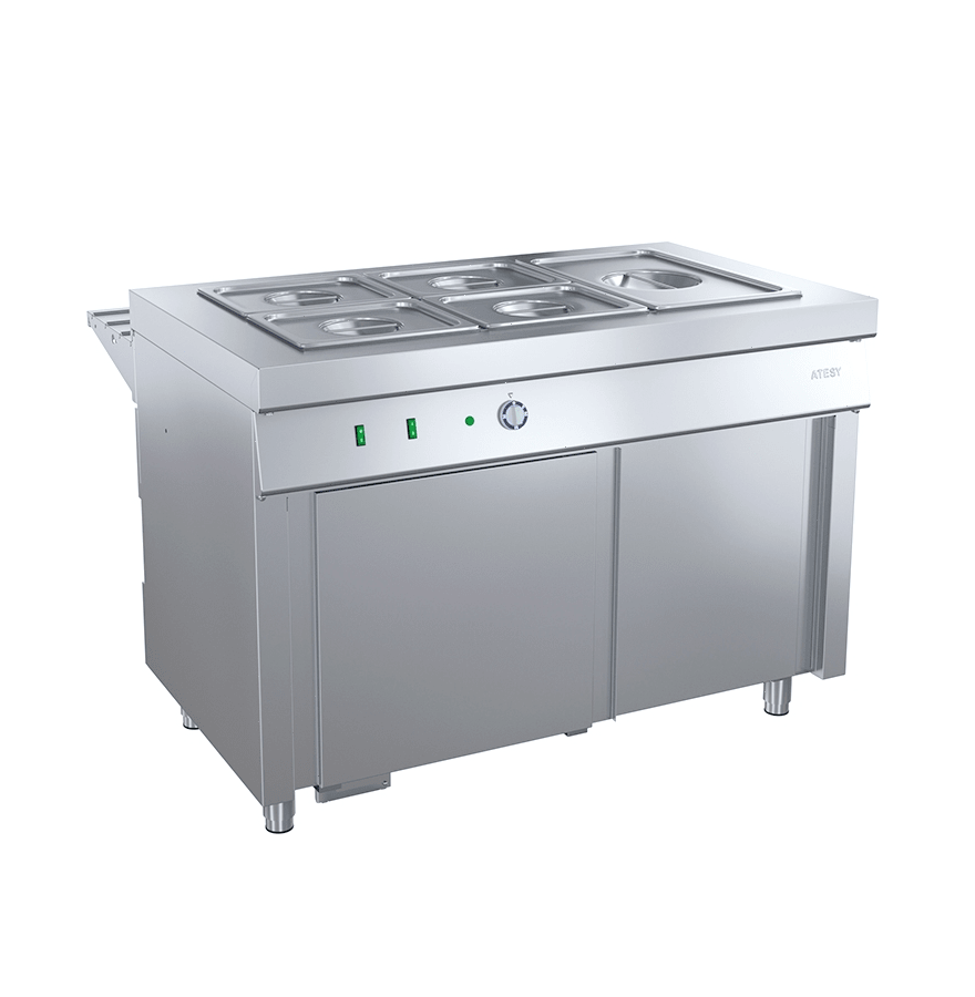 Прилавок-мармит для вторых блюд Atesy Ривьера М2-1120-02-СО без полок