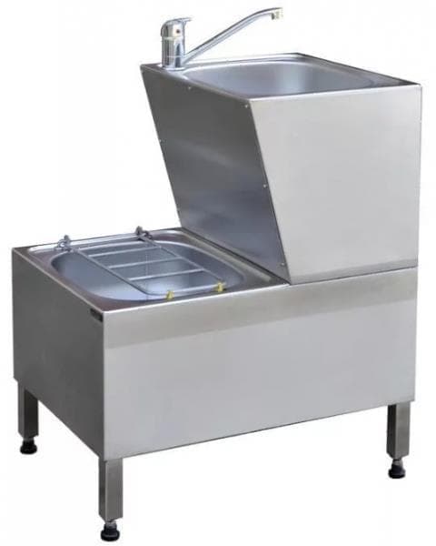 Ванна моечная моповая Restoinox ВММР-2/7,7 с рукомойником