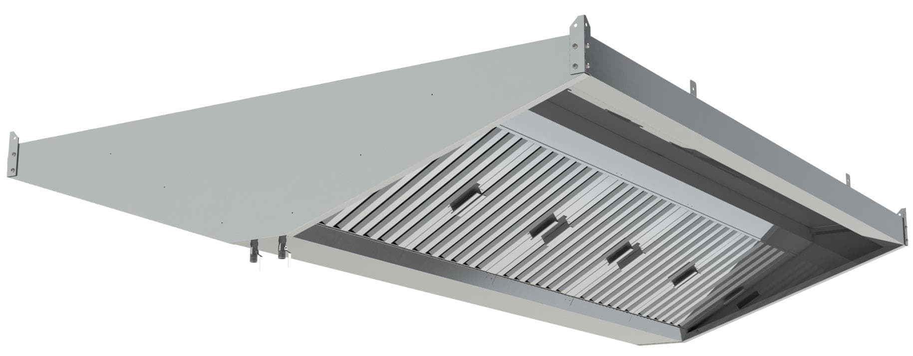 Зонт вытяжной центральный Restoinox ЗВЦУП-08/20 с подсветкой