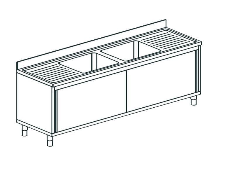Ванна моечная Apach Chef Line L2S207-552WSD
