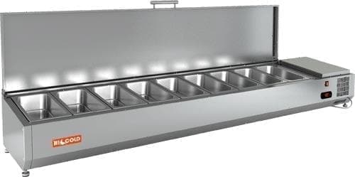 Витрина холодильная для ингредиентов Hicold VRTU 1970 с крышкой