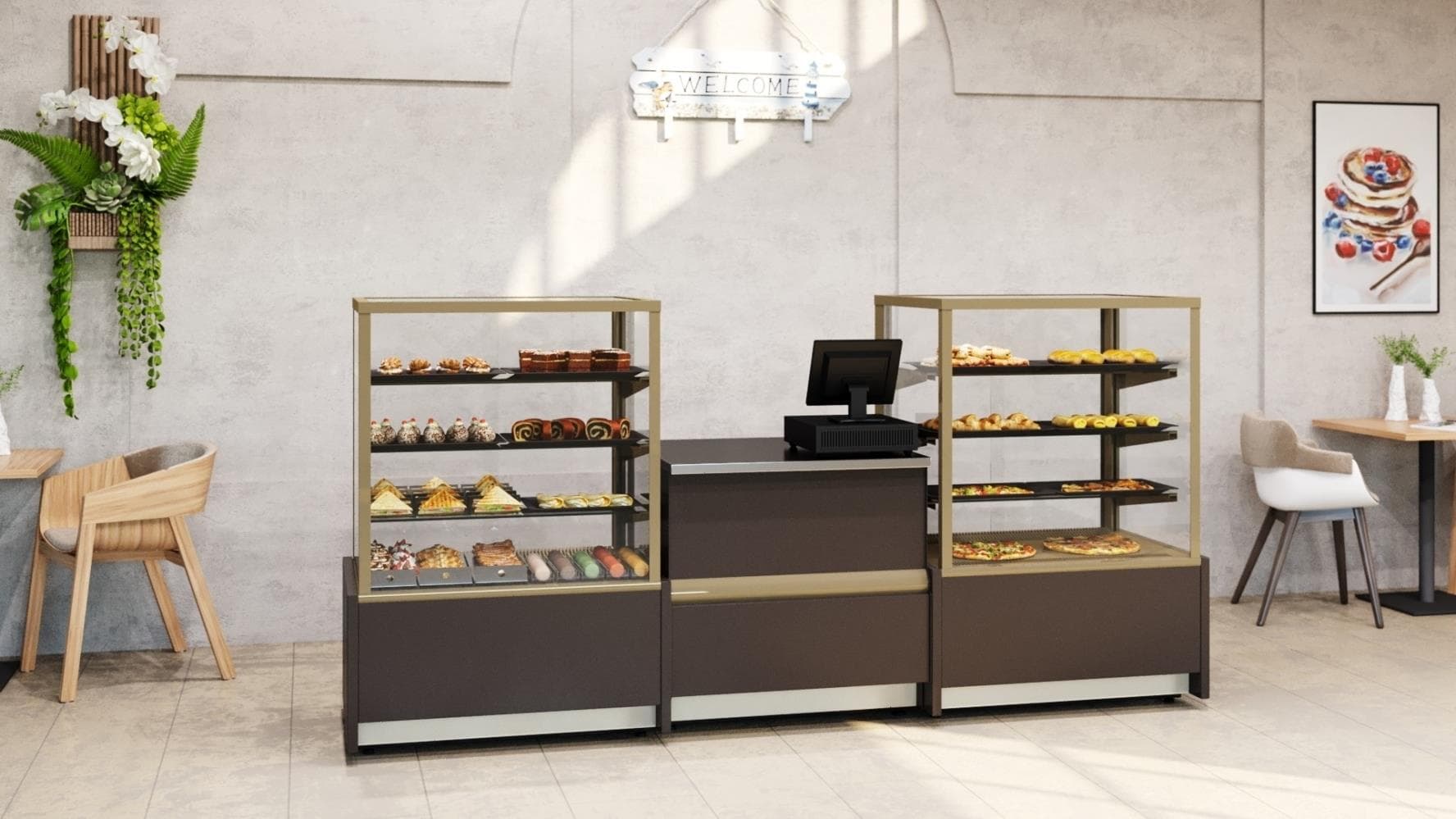 Витрина хлебная Carboma KC70 N 0,6-1 Cube Техно 9006-9005