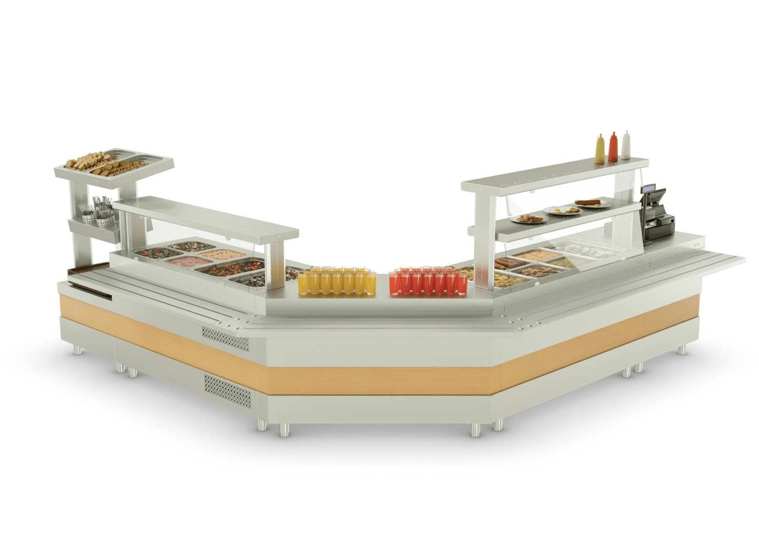 Прилавок-мармит для первых блюд Atesy Ривьера М1-2.1120-02-О без полок