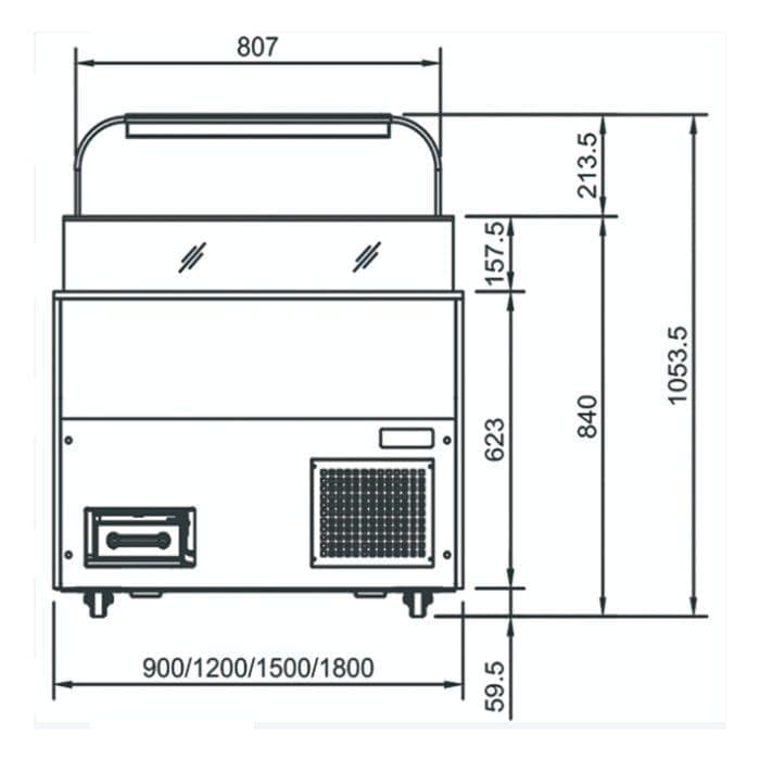 Витрина холодильная Turbo Air TOS-1800C (для сэндвичей)