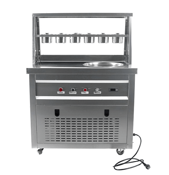 Фризер для жареного мороженого Foodatlas KCB-1Y (контейнеры, стол для топпингов, контроль темп.)