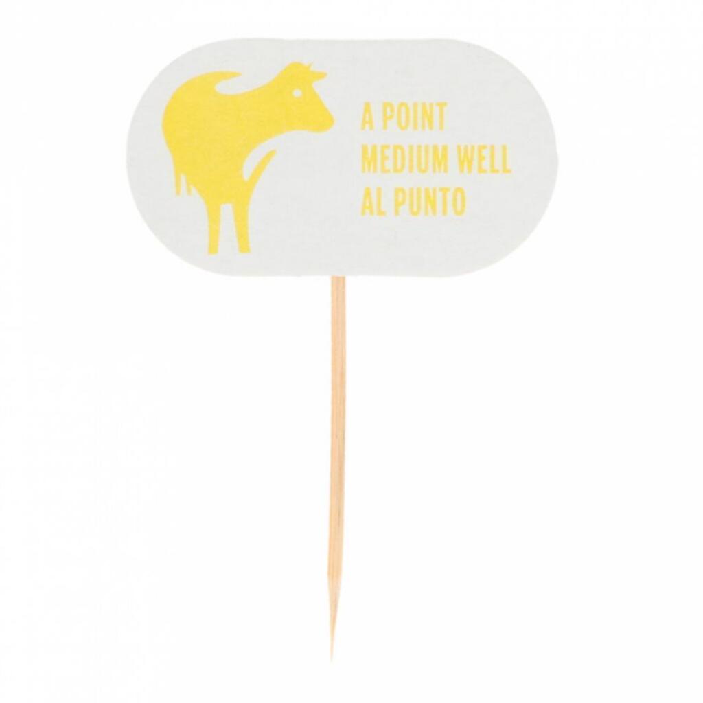 Маркировка-флажок для стейка "MEDIUM WELL" 8 см, 100 шт Garcia De Pou | 112.11