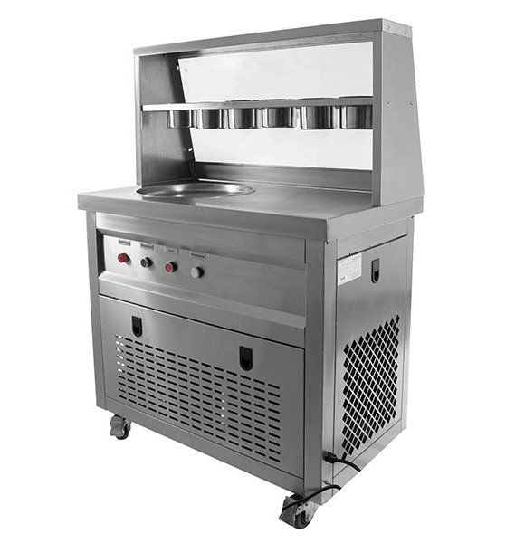 Фризер для жареного мороженого Foodatlas KCB-1Y (контейнеры, стол для топпингов)