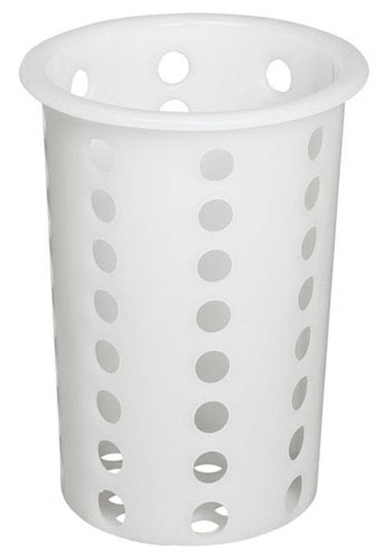 Емкость для столовых приборов стакан d=95мм h=130мм перфор. белый пластик Мастергласс | 1700