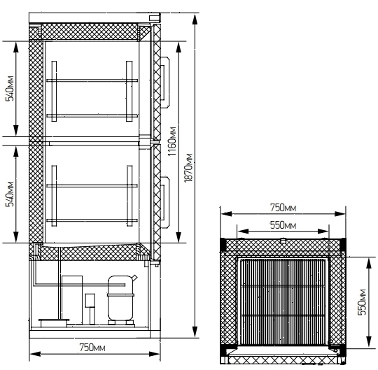 Шкаф комбинированный Марихолодмаш ШХК-400М