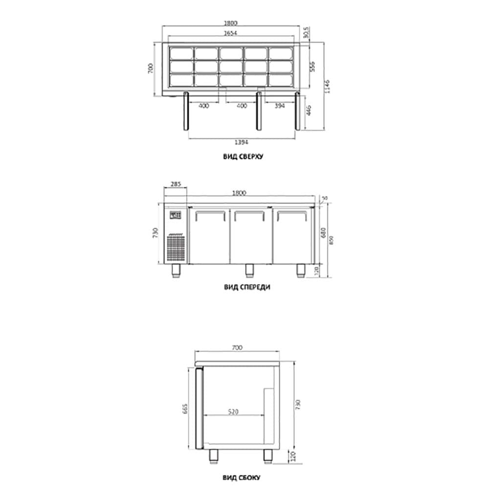 Салат-бар Turbo Air KSR18-3-700