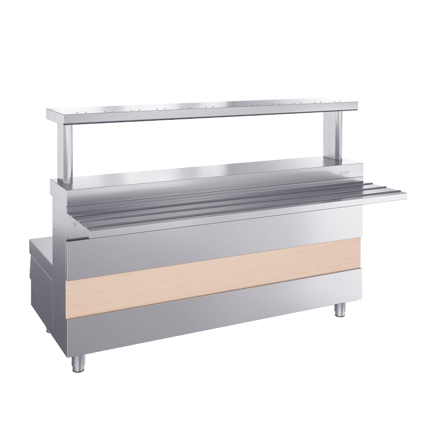 Прилавок-мармит для первых блюд Atesy Ривьера М1-3.1500-02-О без полок