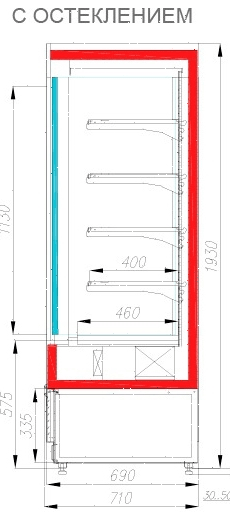 Горка холодильная Polair Cube 660-07 MG Plug-In