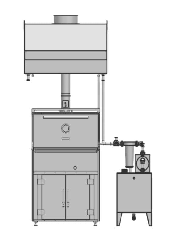 Печь на твердом топливе Voldone BCJ-45L с гидрофильтром UHF-45