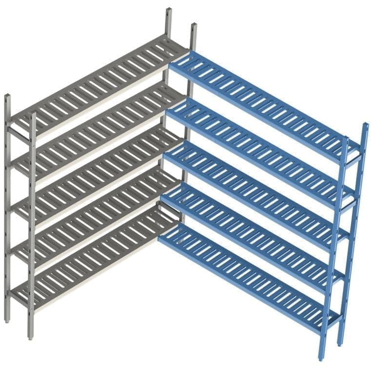 Стеллаж модульный Polair Load.Me Poly 16AL.5PP40.11С, доп. угловой