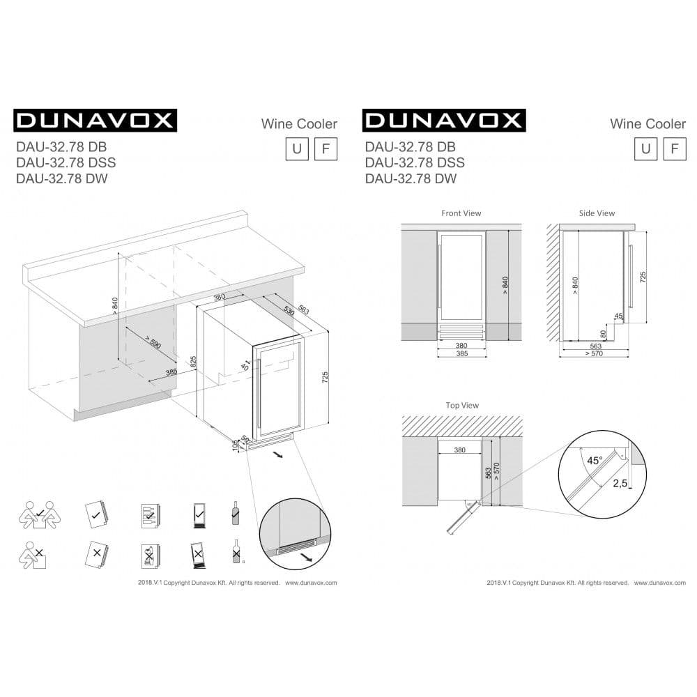 Шкаф винный Dunavox DAU-32.78DB