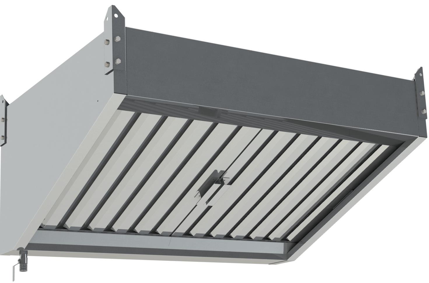 Зонт приточно-вытяжной пристенный Restoinox ЗПВПУП-09/14 с подсветкой