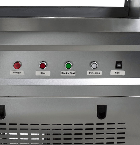 Фризер для жареного мороженого Foodatlas KCB-1Y (контейнеры, световой короб, стол для топпингов)