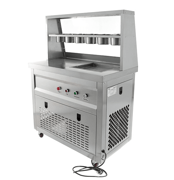 Фризер для жареного мороженого Foodatlas KCB-1F (контейнеры, стол для топпингов)