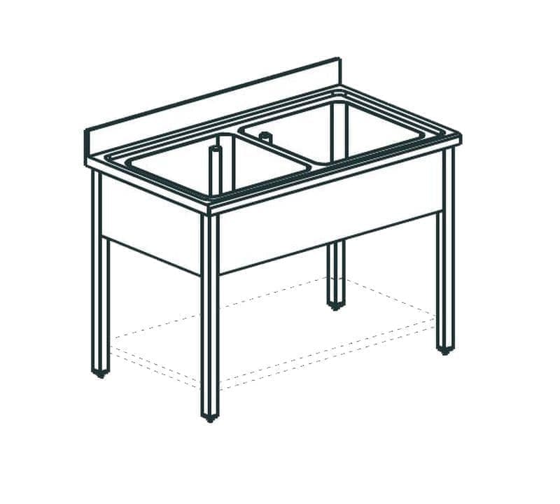 Ванна моечная Apach Chef Line L2S166-54SH