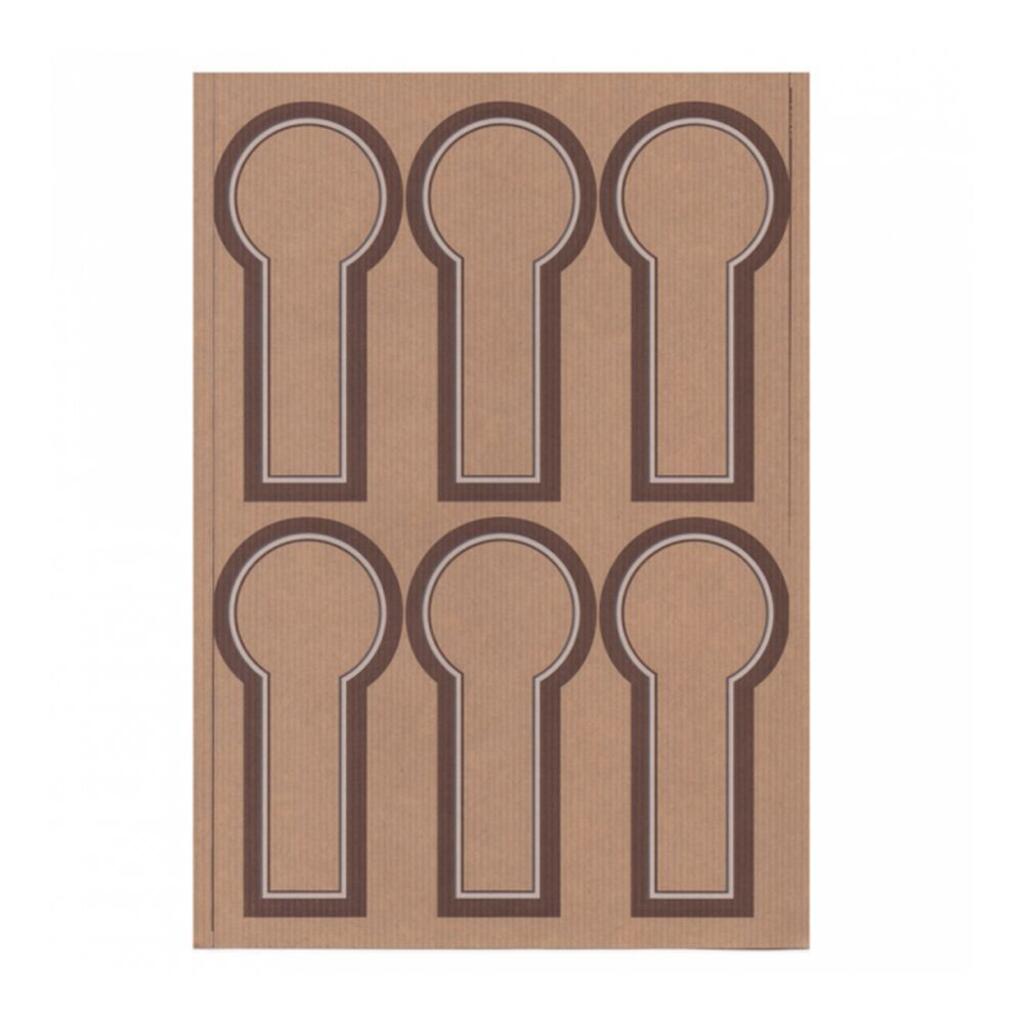 Этикетка бумажная крафт, 6х12,5 см, 6 наклеек на листе А4, 100 л Garcia De Pou | 209.75