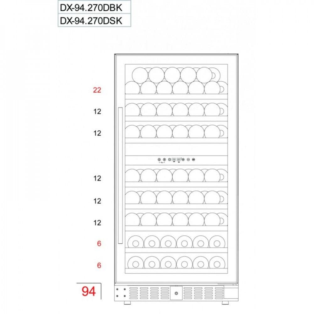 Шкаф винный Dunavox DX-94.270DBK