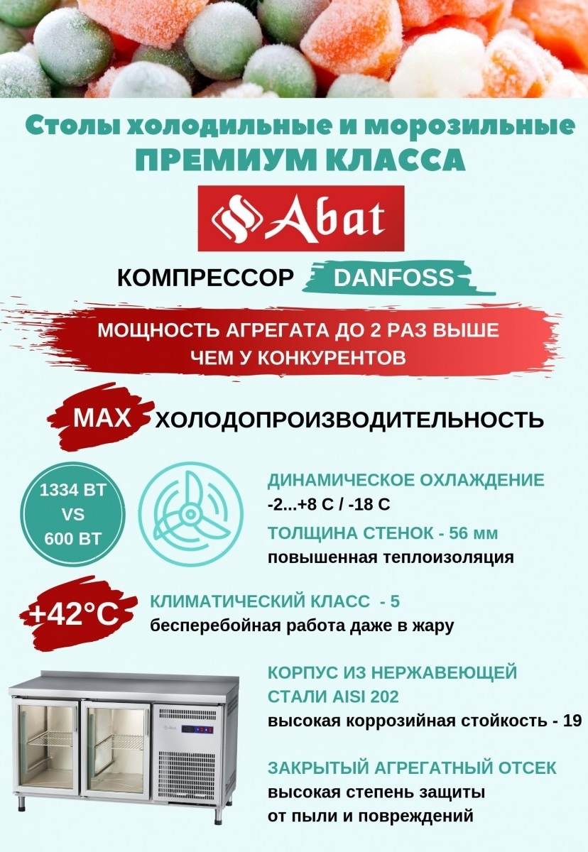 Стол с охлаждаемой поверхностью Abat ПВВ(Н)-70 СО нерж (71001080625)