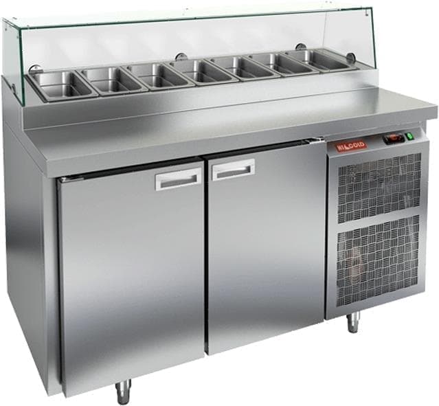 Стол холодильный (для пиццы) Hicold PZ1‑11/GN стекло