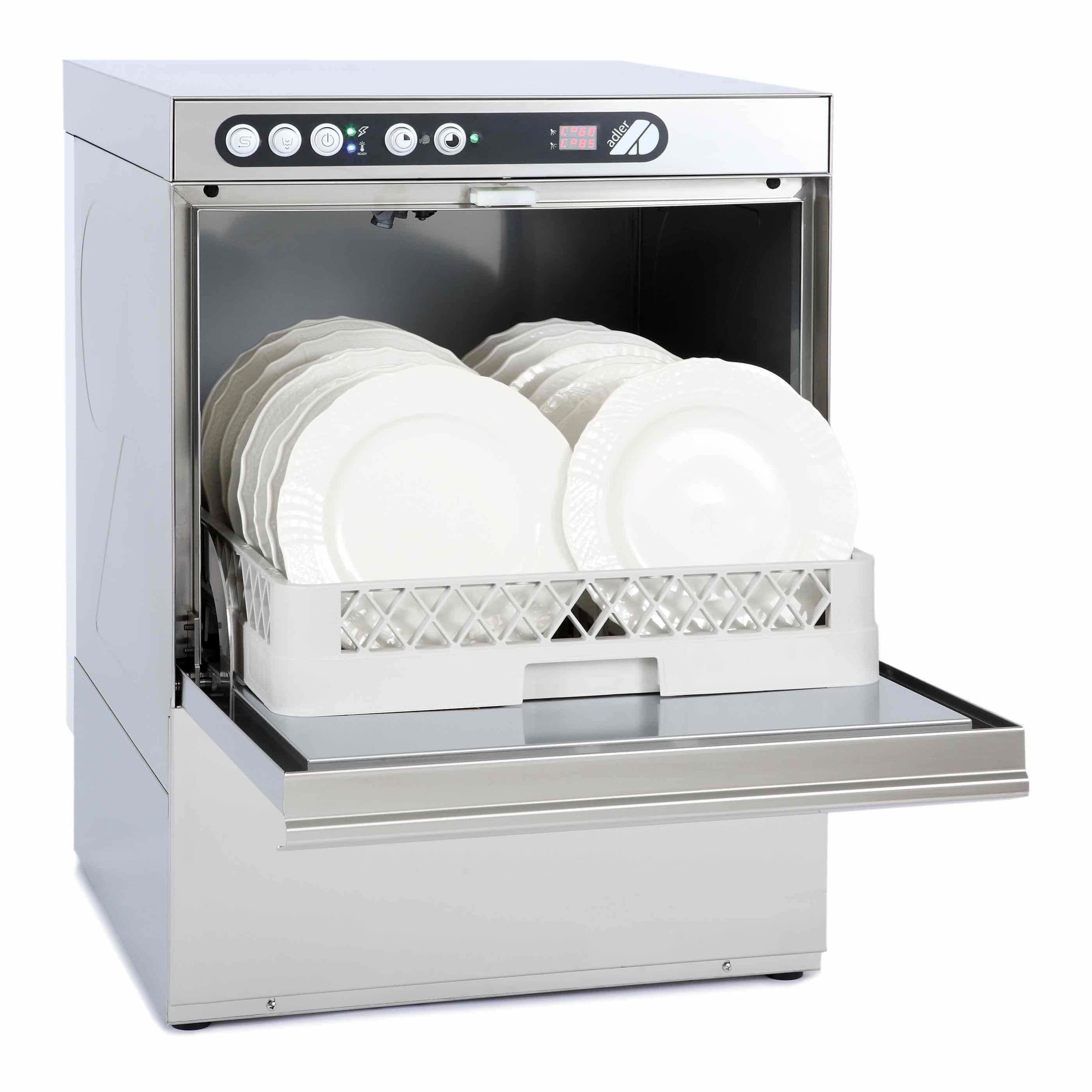 Фронтальная посудомоечная машина Adler ECO 50 DPPD, 220В (помпа,дозатор)