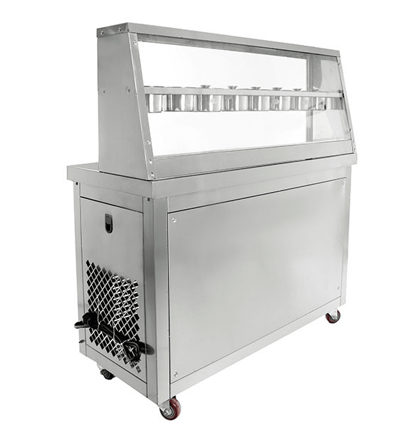 Фризер для жареного мороженого Foodatlas KCB-2Y (контейнеры, стол для топпингов)