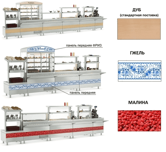 Передняя панель Atesy Ривьера ФРИЗ (1200 мм) гжель