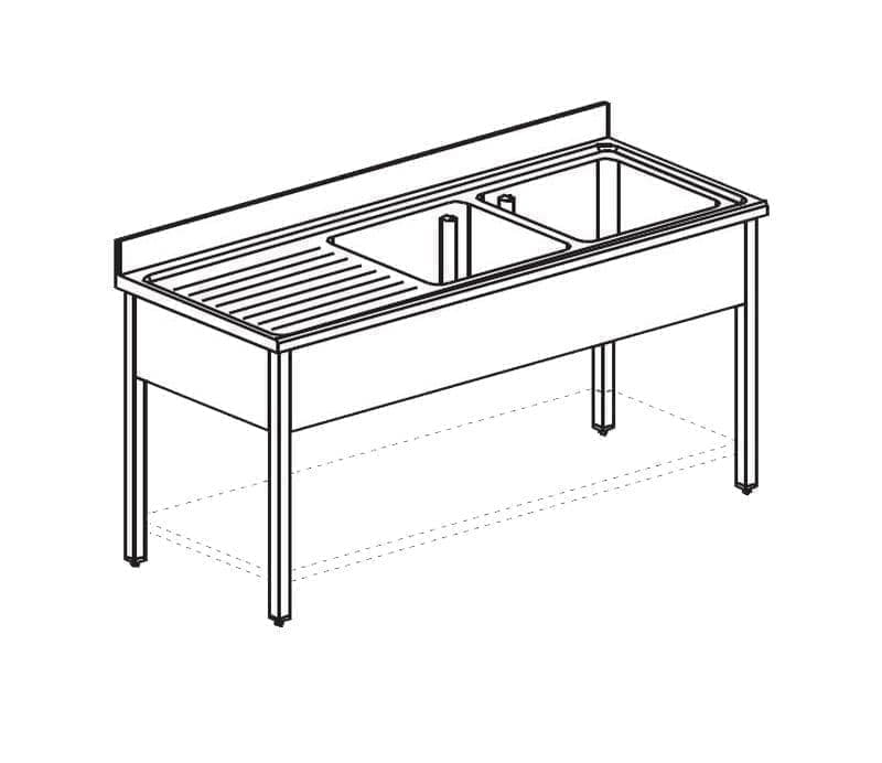 Ванна моечная Apach Chef Line L2S206-54LWSH